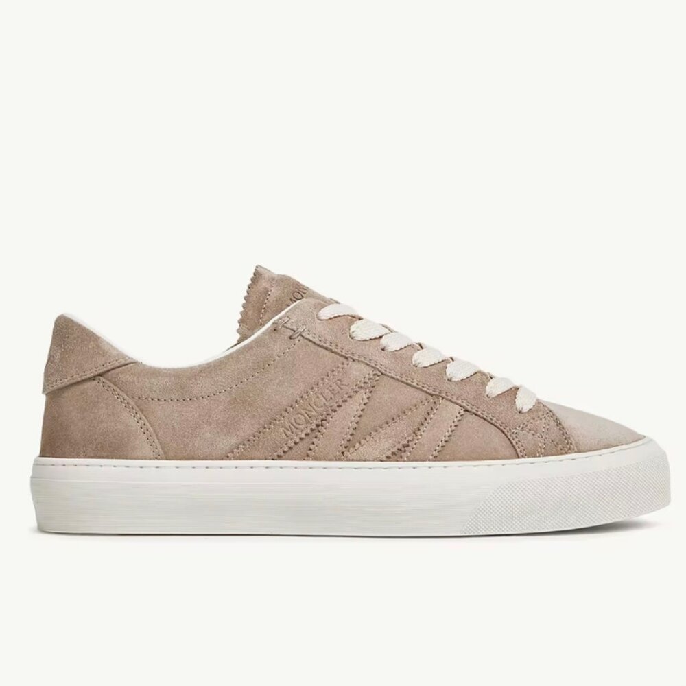 Moncler Monoco M Suede Sneakers in Beige - Picture 13 of 16